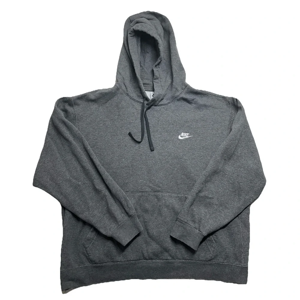 Nike Mens Gray Long Sleeve Pullover Hoodie Size 2XL